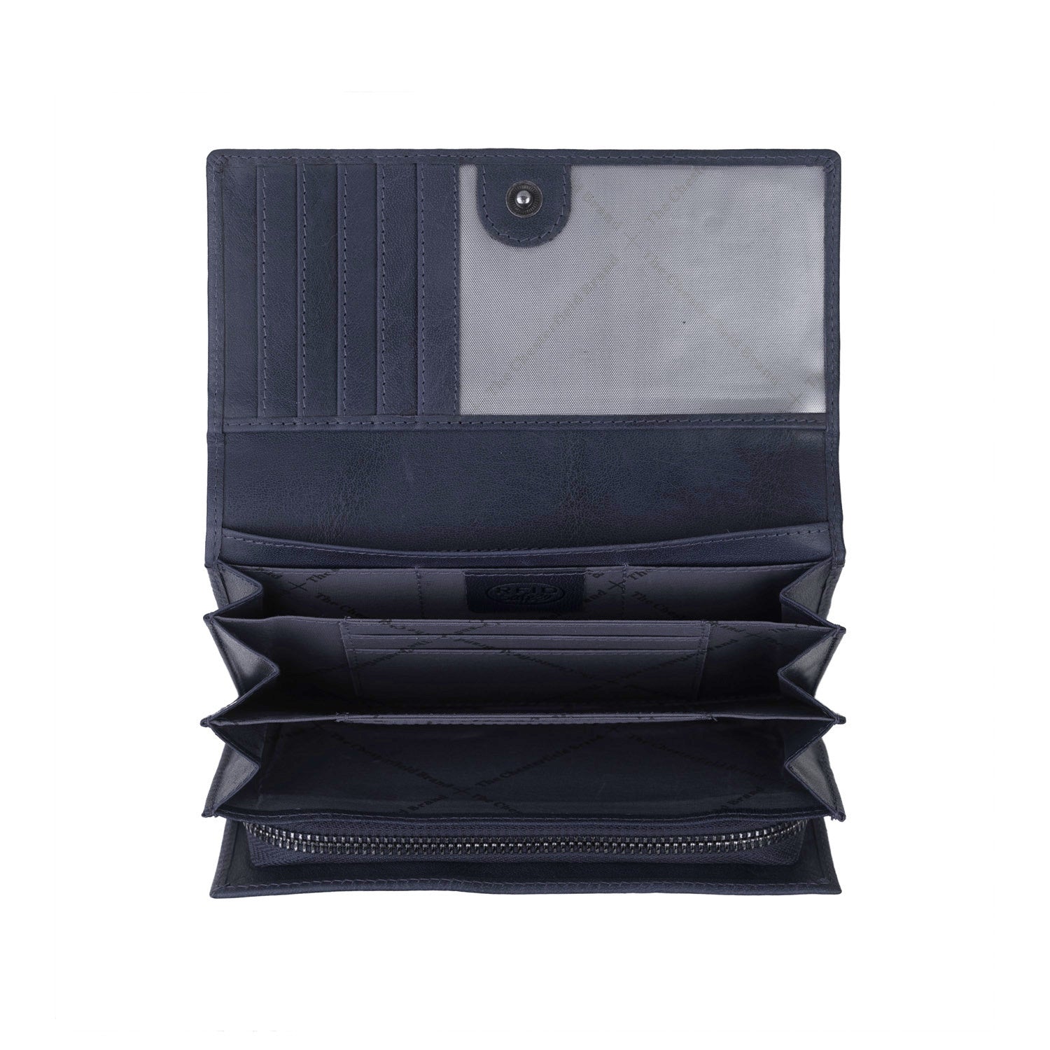 Navy Leather Wallet Hampton, product view 2