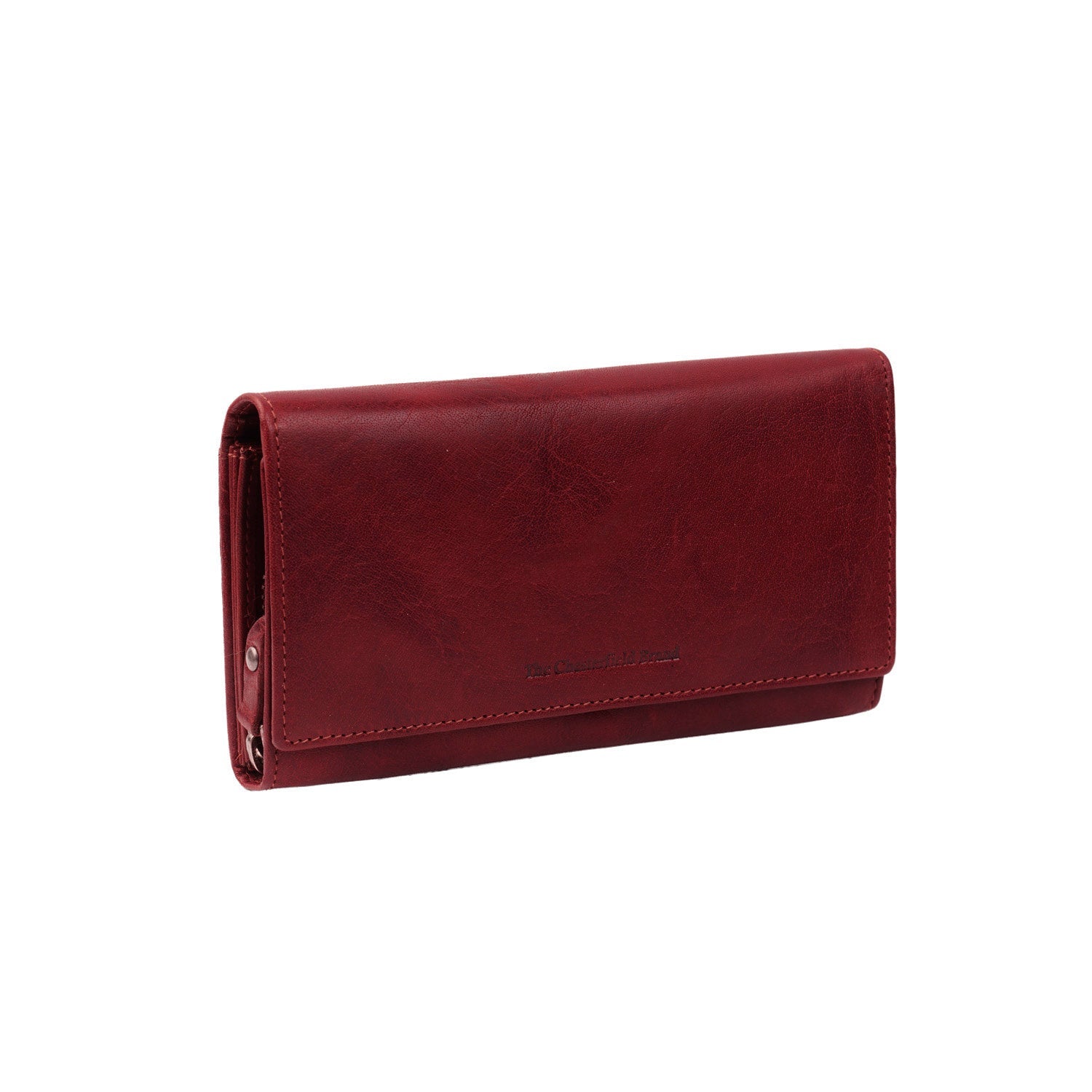 Red Leather Wallet Hampton, front view