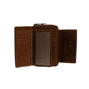 Cognac Leather Wallet Hanoi, detail view 1