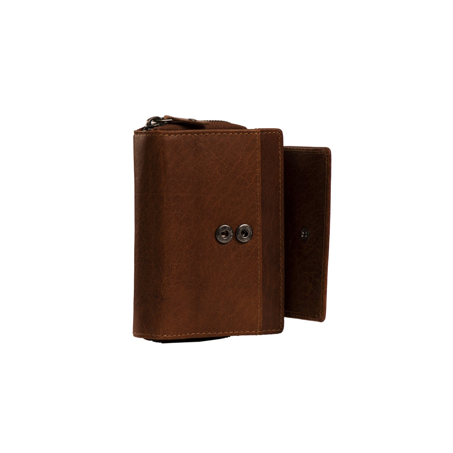 Cognac Leather Wallet Hanoi, detail view 3