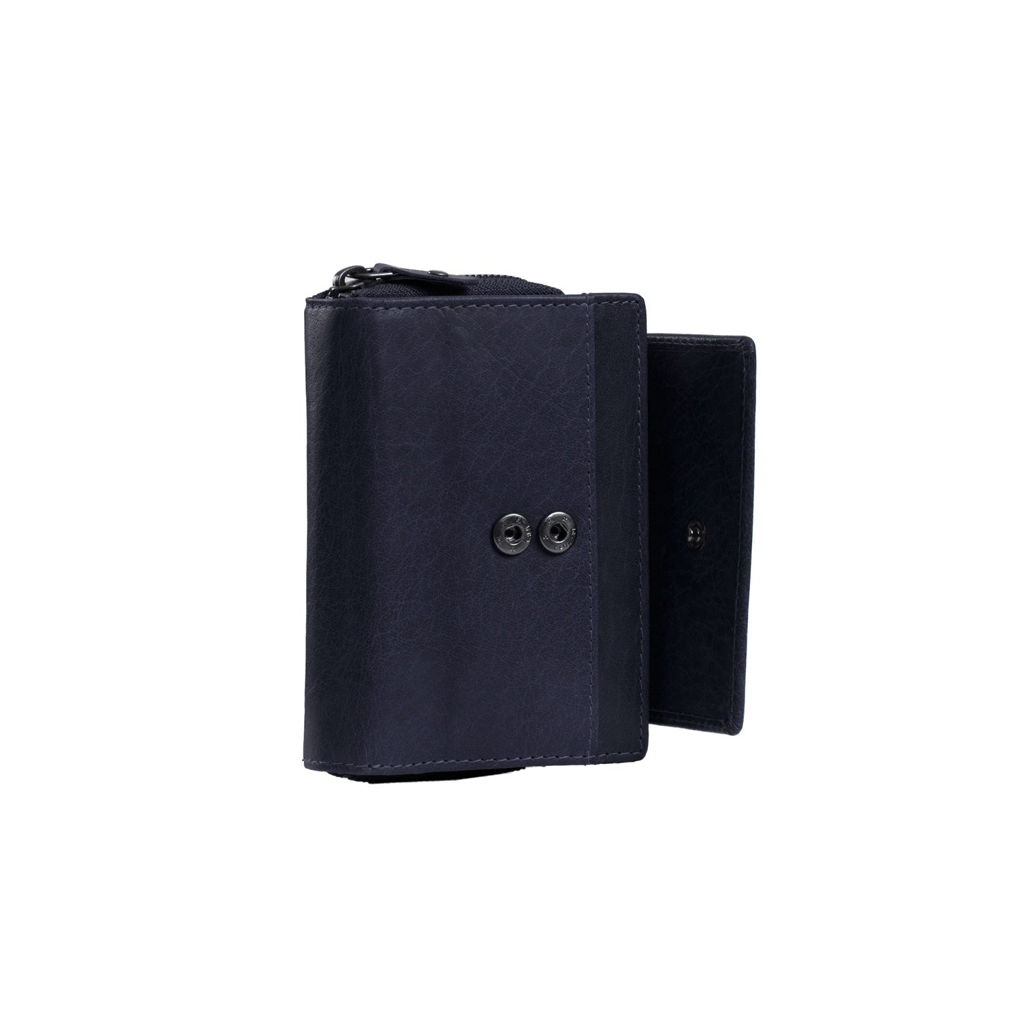 Navy Leather Wallet Hanoi, detail view 1