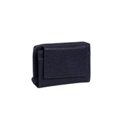 Navy Leather Wallet Hanoi, front view