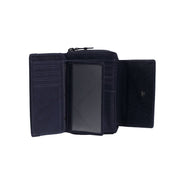 Navy Leather Wallet Hanoi, product view 2