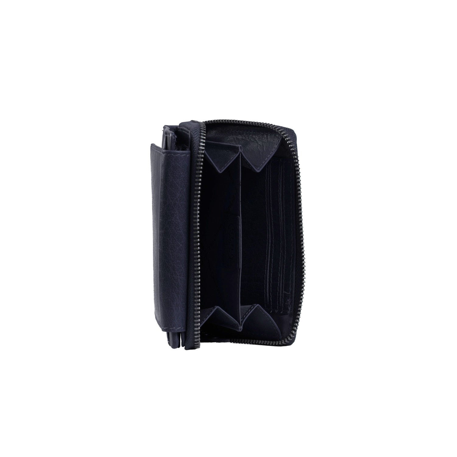 Navy Leather Wallet Hanoi, product view 3