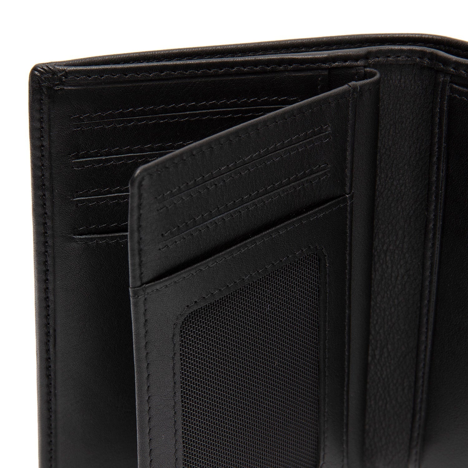 Black Leather Wallet Hanson, detail view 3