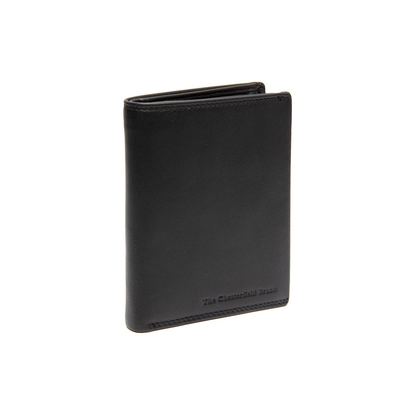 Black Leather Wallet Hanson, front view