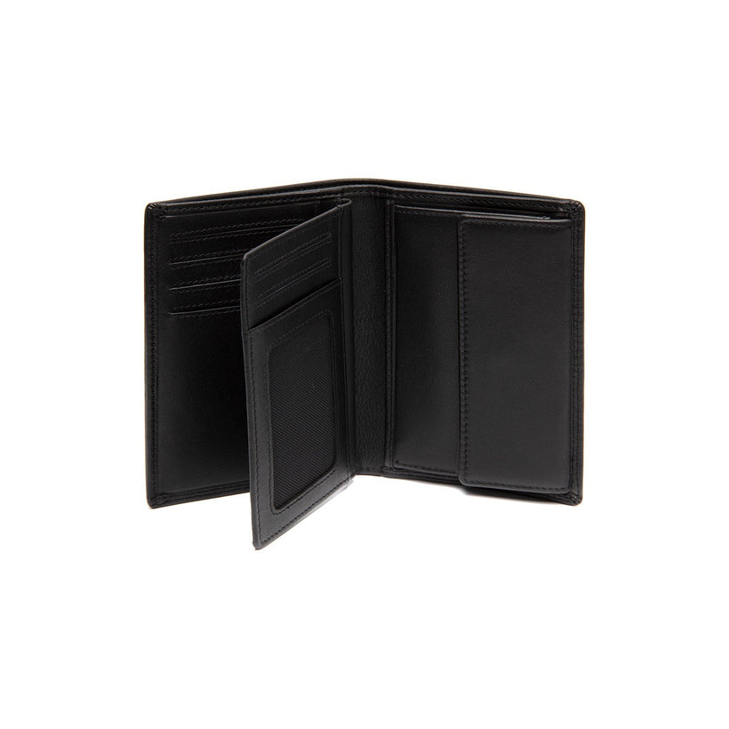 Black Leather Wallet Hanson, front view