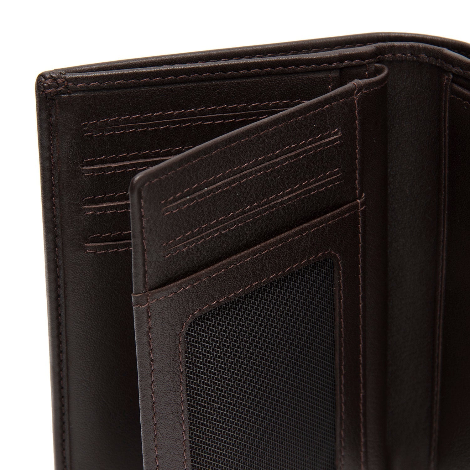 Brown Leather Wallet Hanson, detail view 3