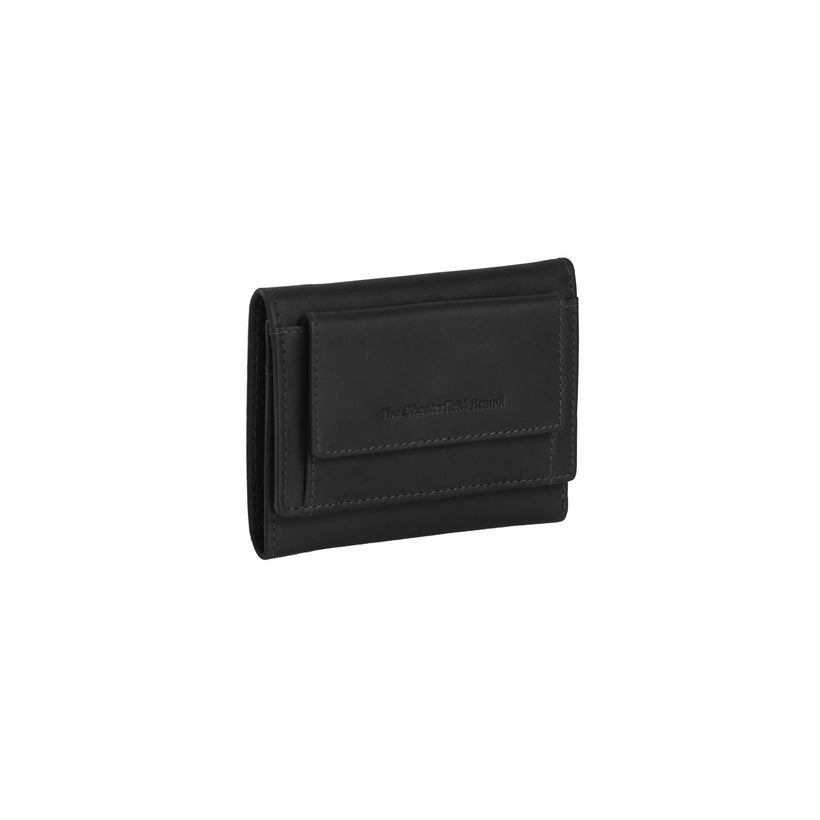 Black Leather Wallet Hartfort, front view