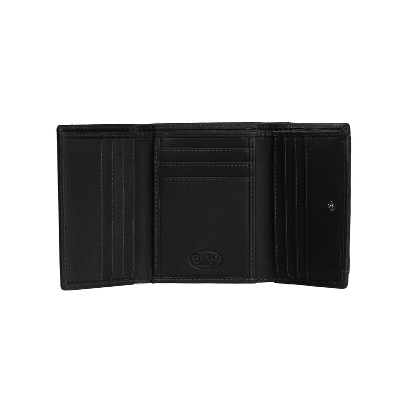 Black Leather Wallet Hartfort, front view