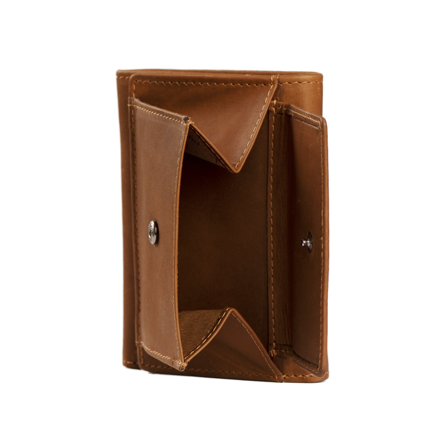 Cognac Leather Wallet Harthoft, detail view 1