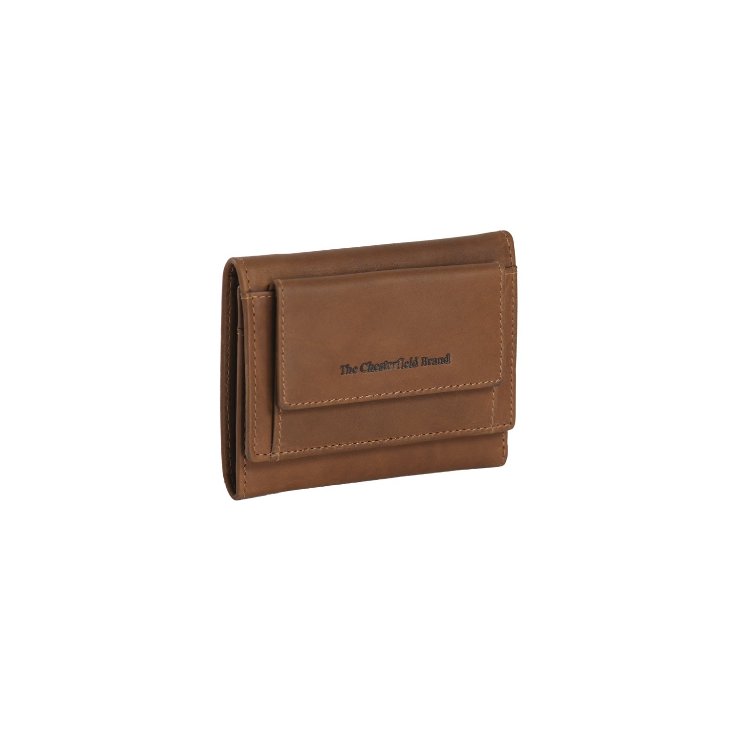 Cognac Leather Wallet Harthoft, front view