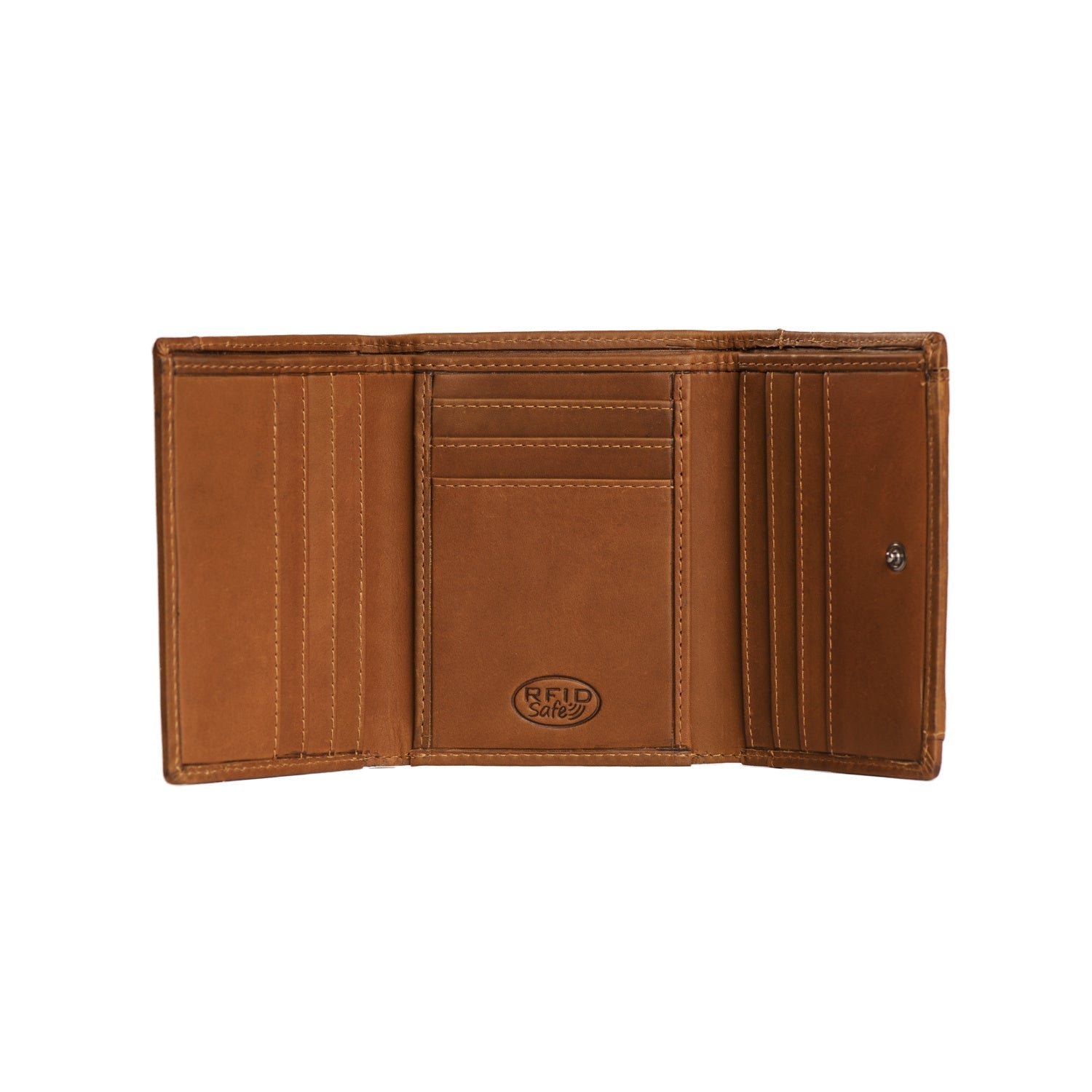 Cognac Leather Wallet Harthoft, product view 3