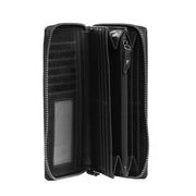 Black Leather Wallet Havana, detail view 1