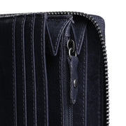 Navy Leather Wallet Havana, detail view 1
