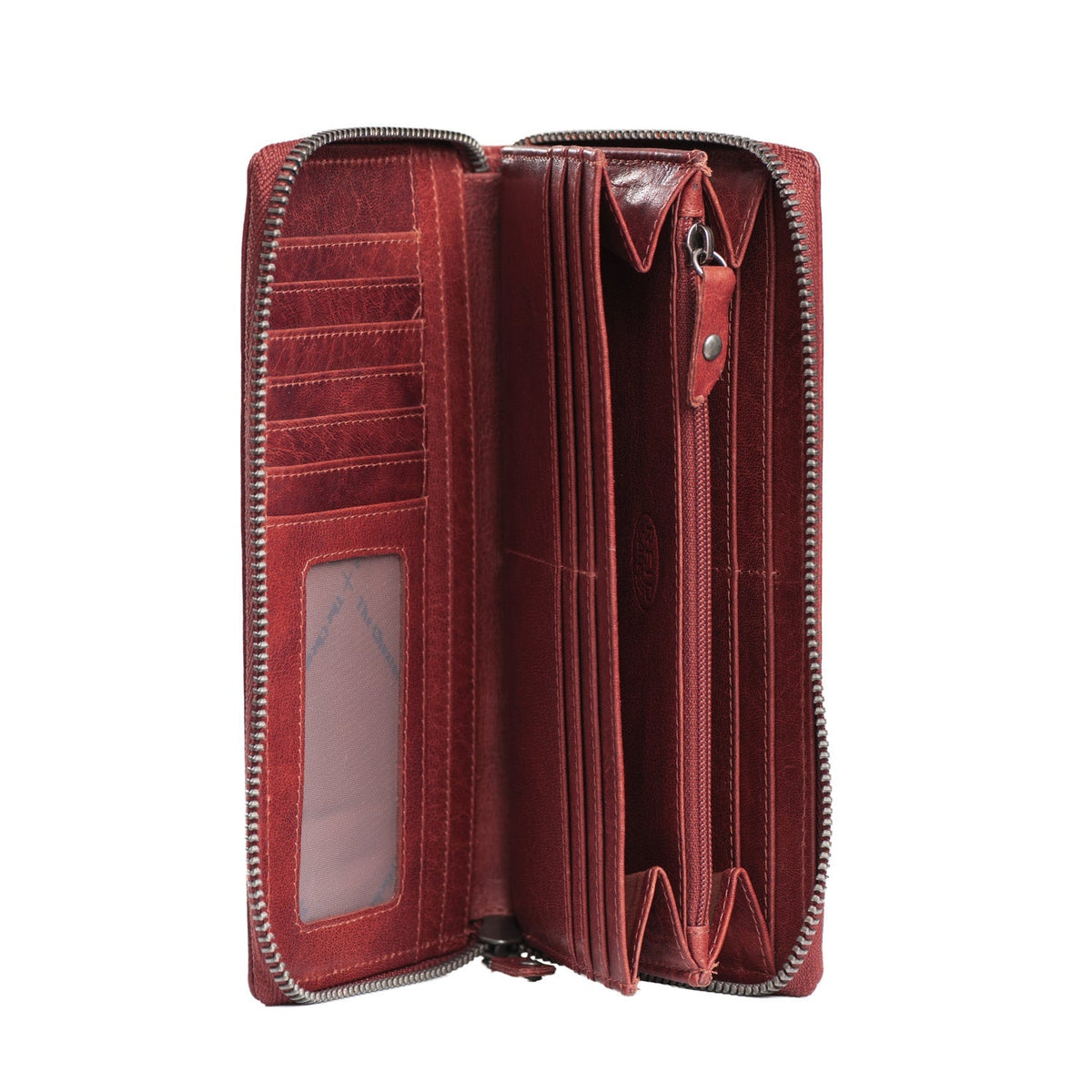 Red Leather Wallet Havana, detail view 1
