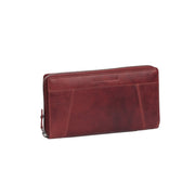 Red Leather Wallet Havana, front view
