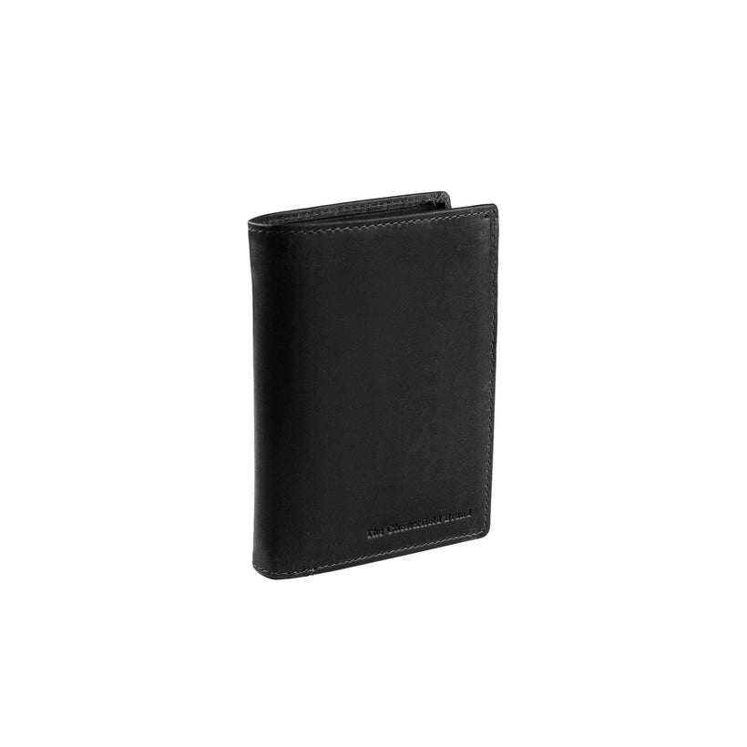 Black Leather Wallet Hazel, front view