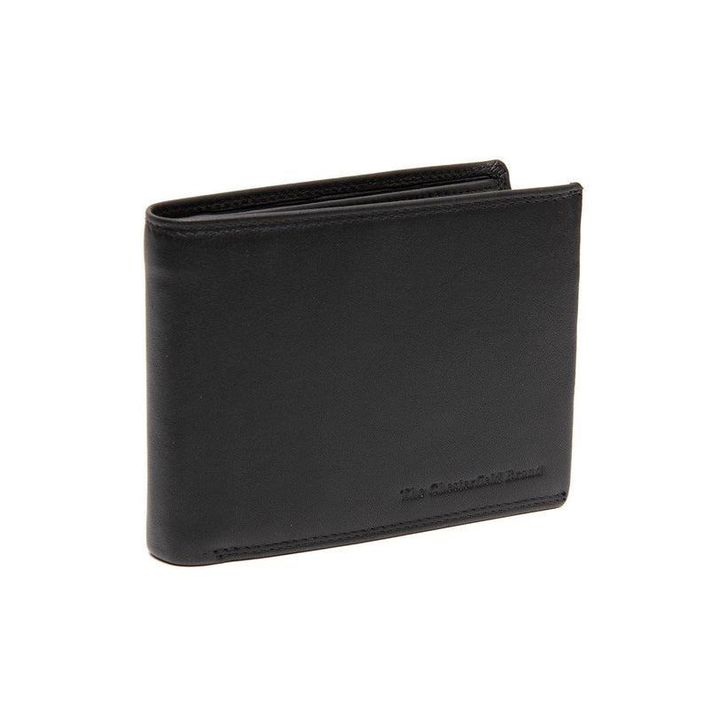 Black Leather Wallet Hendrick, front view