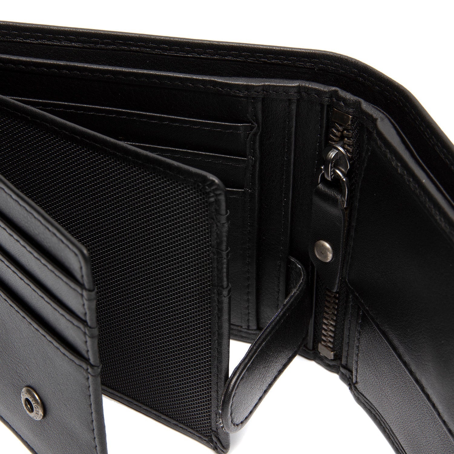 Black Leather Wallet Hendrick, product view 3