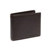 Brown Leather Wallet Hendrick, front view