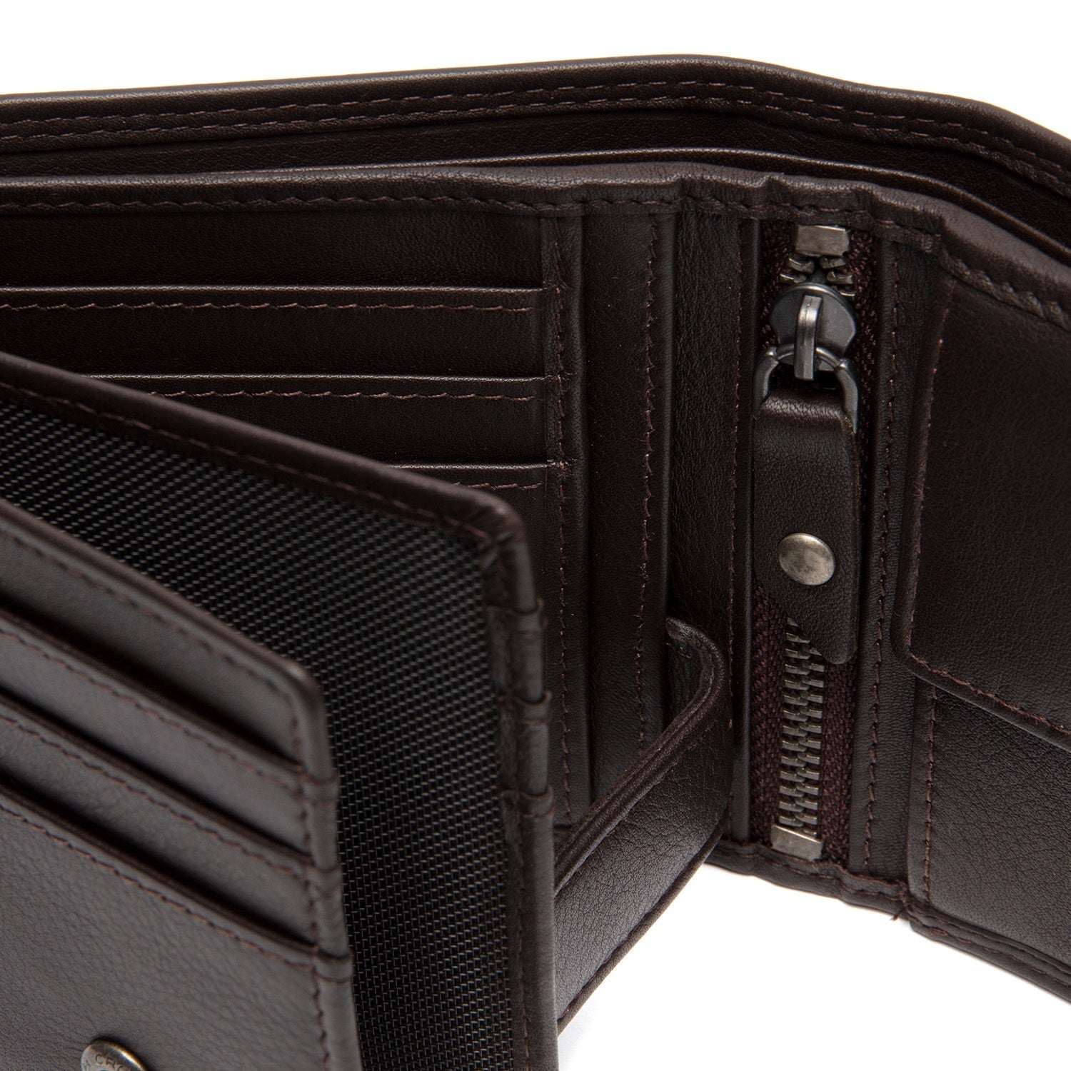 Brown Leather Wallet Hendrick, product view 3