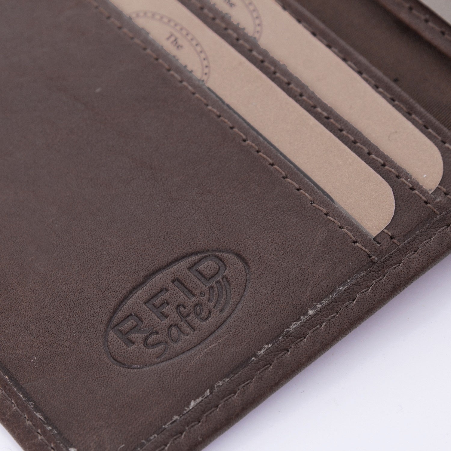 Brown Leather Wallet Hereford, detail view 1