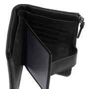 Black Leather Wallet Landau, detail view 1