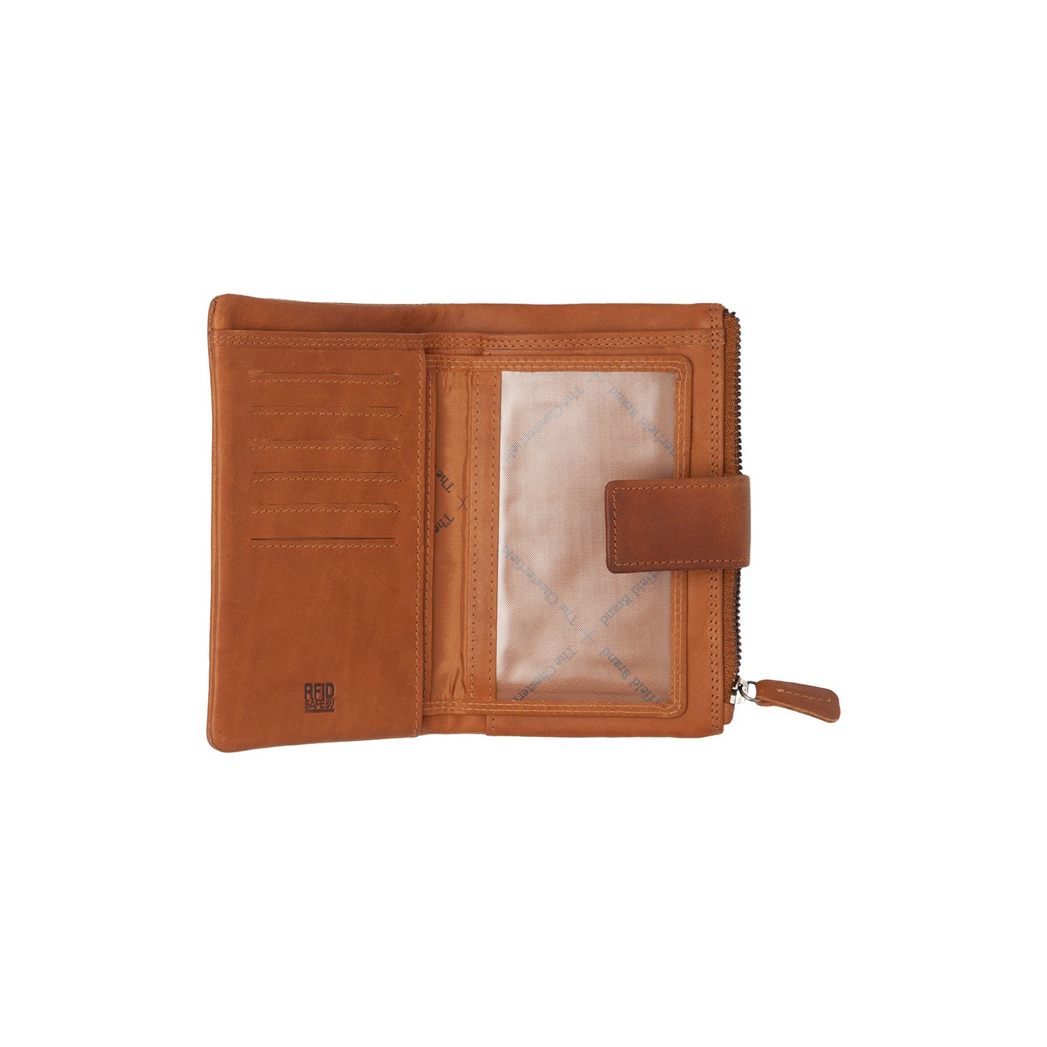 Cognac Leather Wallet Landau, detail view 3