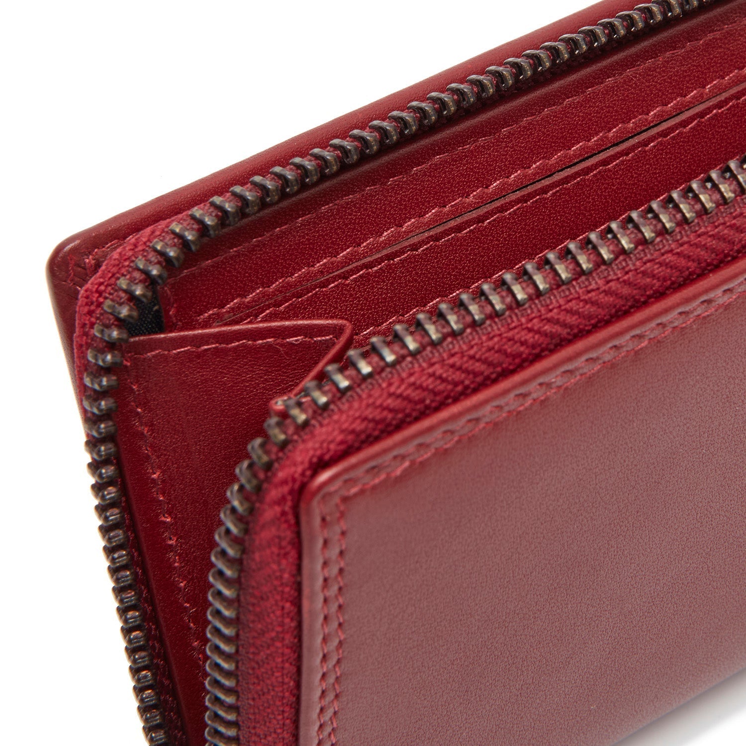 Red Leather Wallet Lenwick, detail view 3