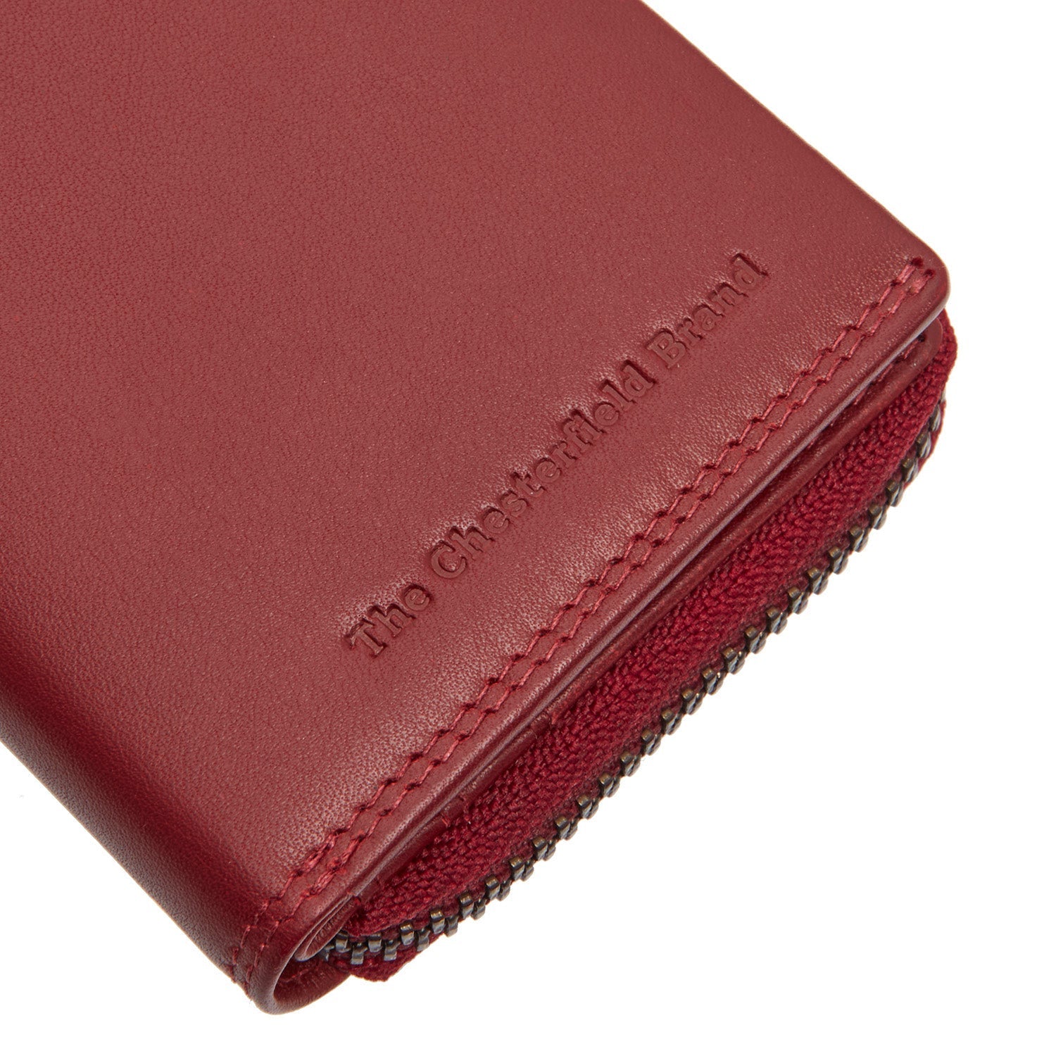 Red Leather Wallet Lenwick, detail view 4
