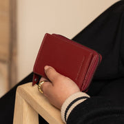Red Leather Wallet Lenwick, product view 2