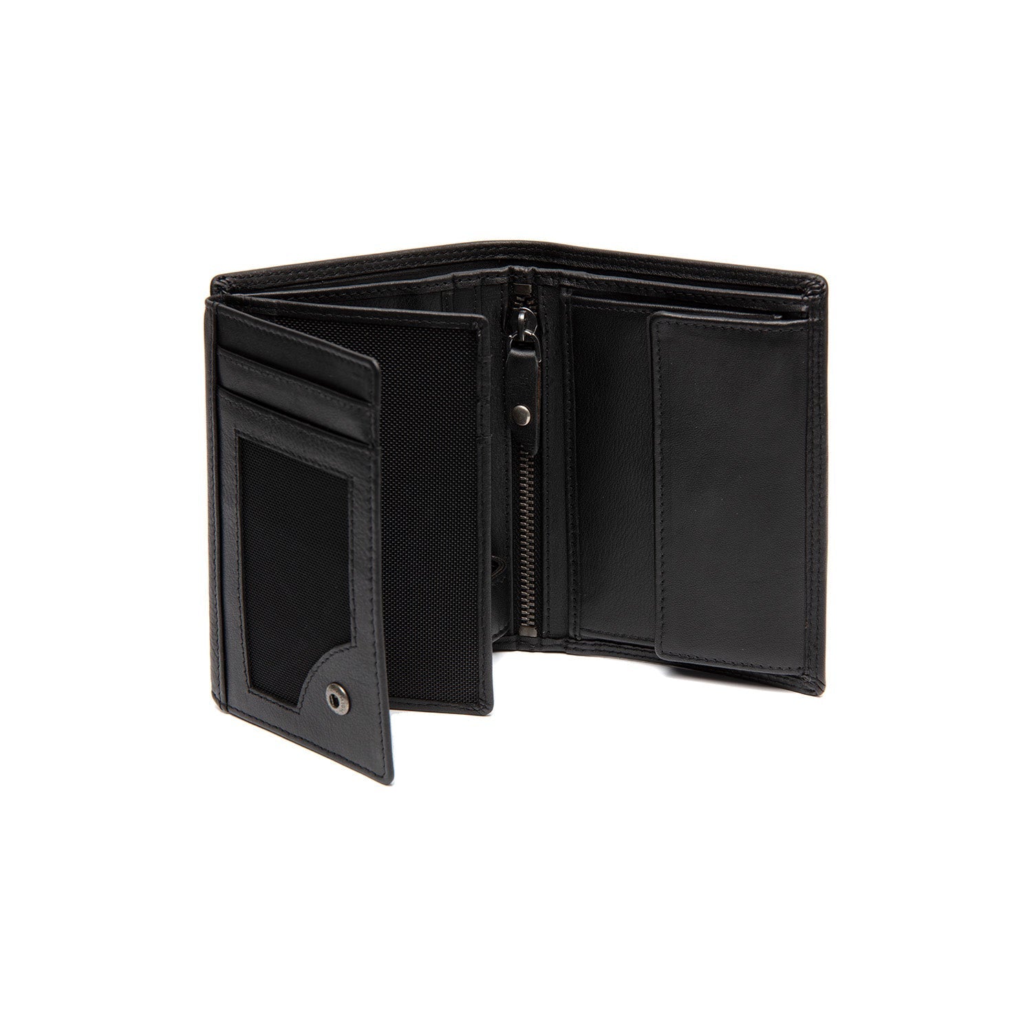 Black Leather Wallet Leroy, detail view 1