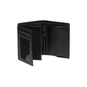 Black Leather Wallet Leroy, detail view 1