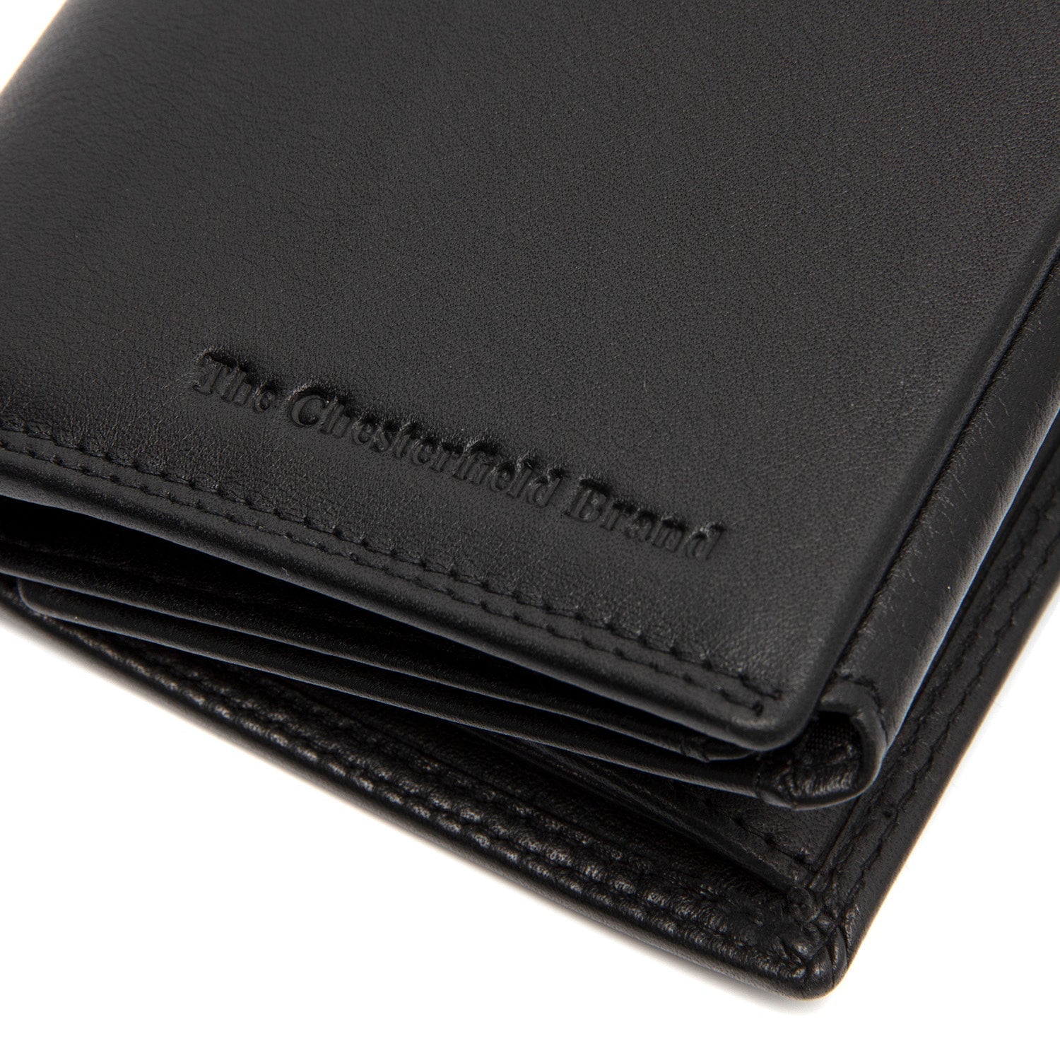 Black Leather Wallet Leroy, detail view 4