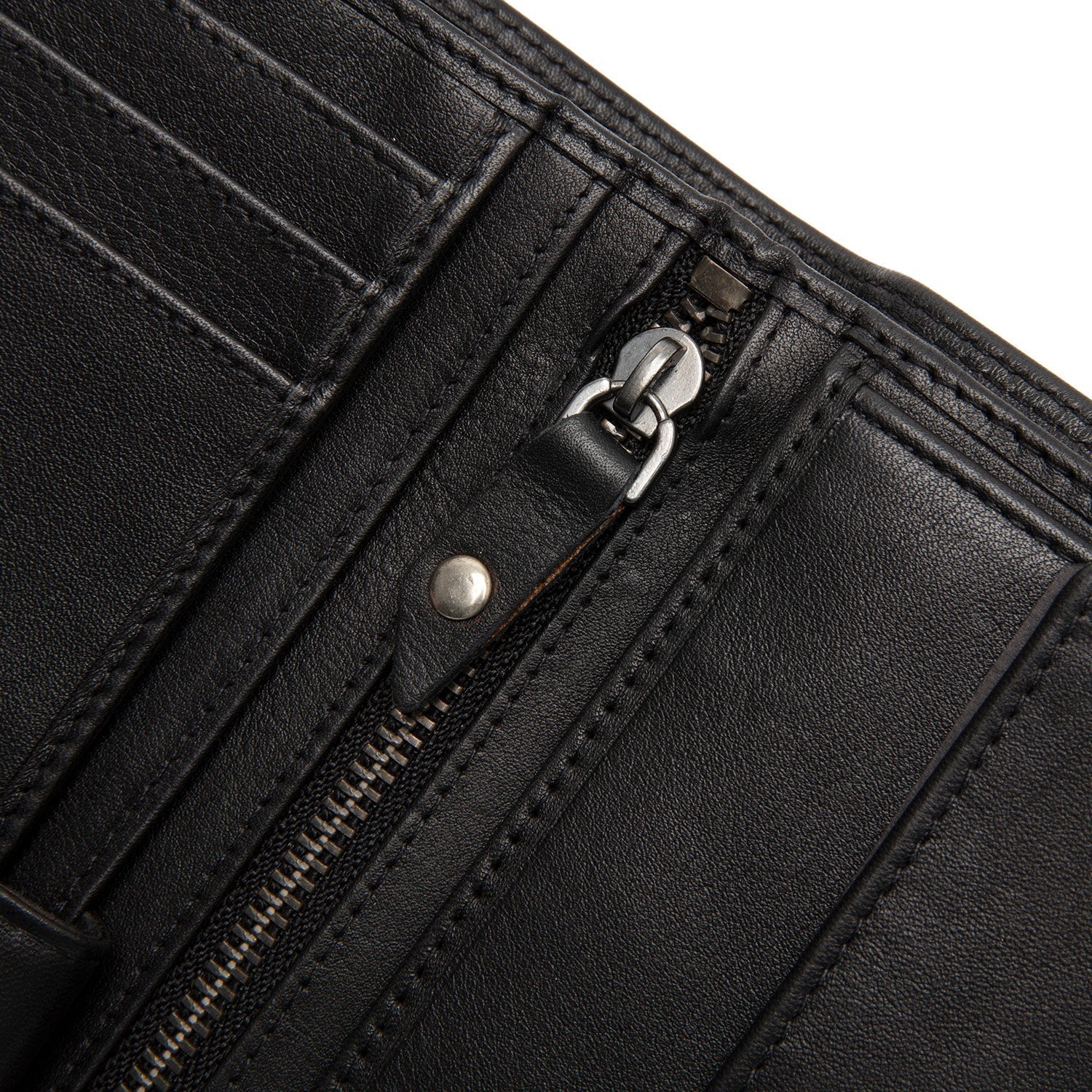 Black Leather Wallet Leroy, detail view 5