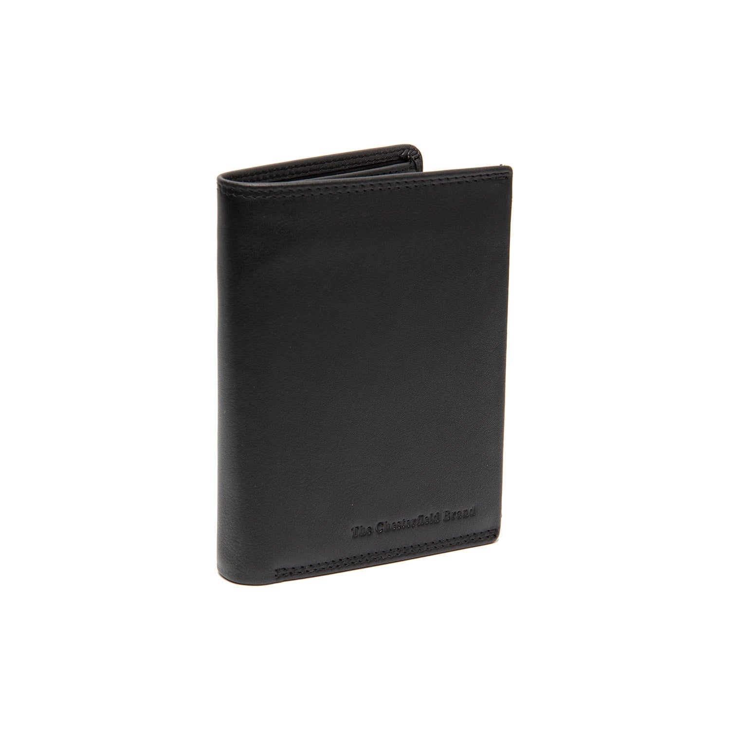 Black Leather Wallet Leroy, front view