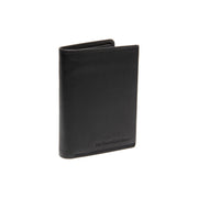 Black Leather Wallet Leroy, front view