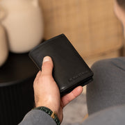 Black Leather Wallet Leroy, product view 2