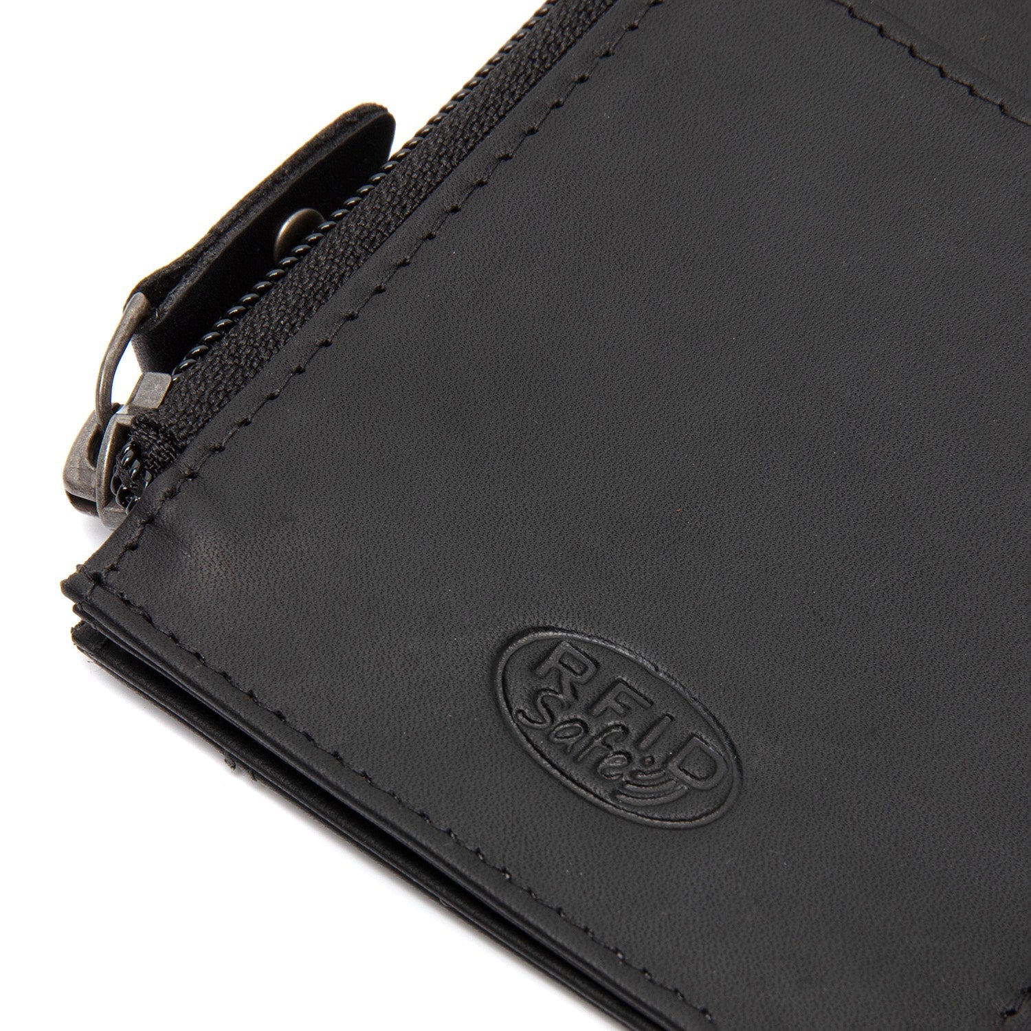 Black Leather Wallet Livenza, detail view 3