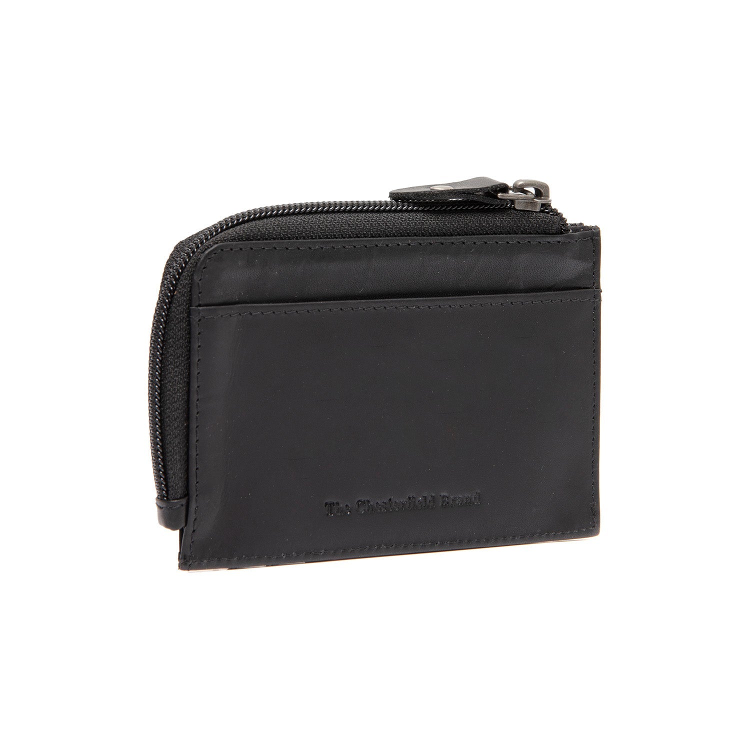 Black Leather Wallet Livenza, front view