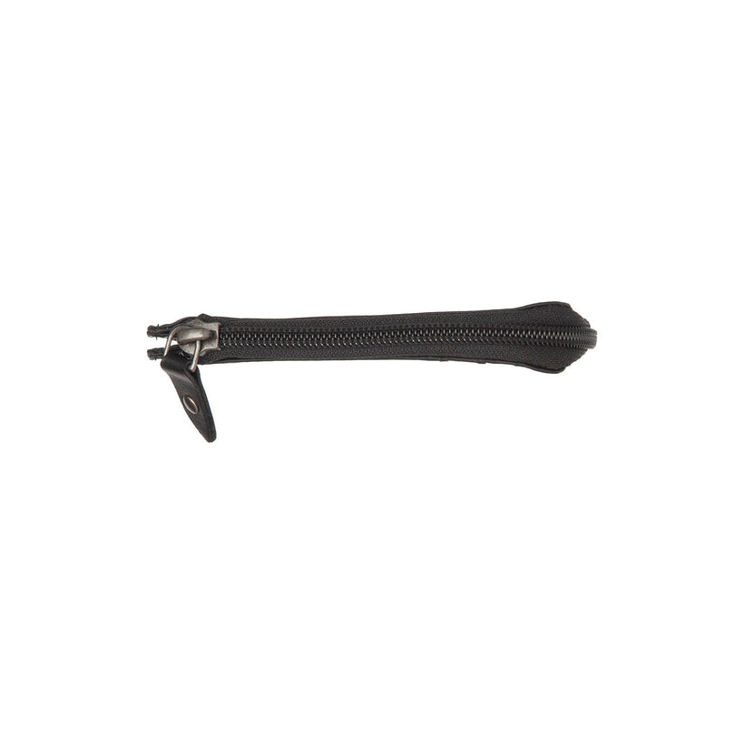 Black Leather Wallet Livenza, front view