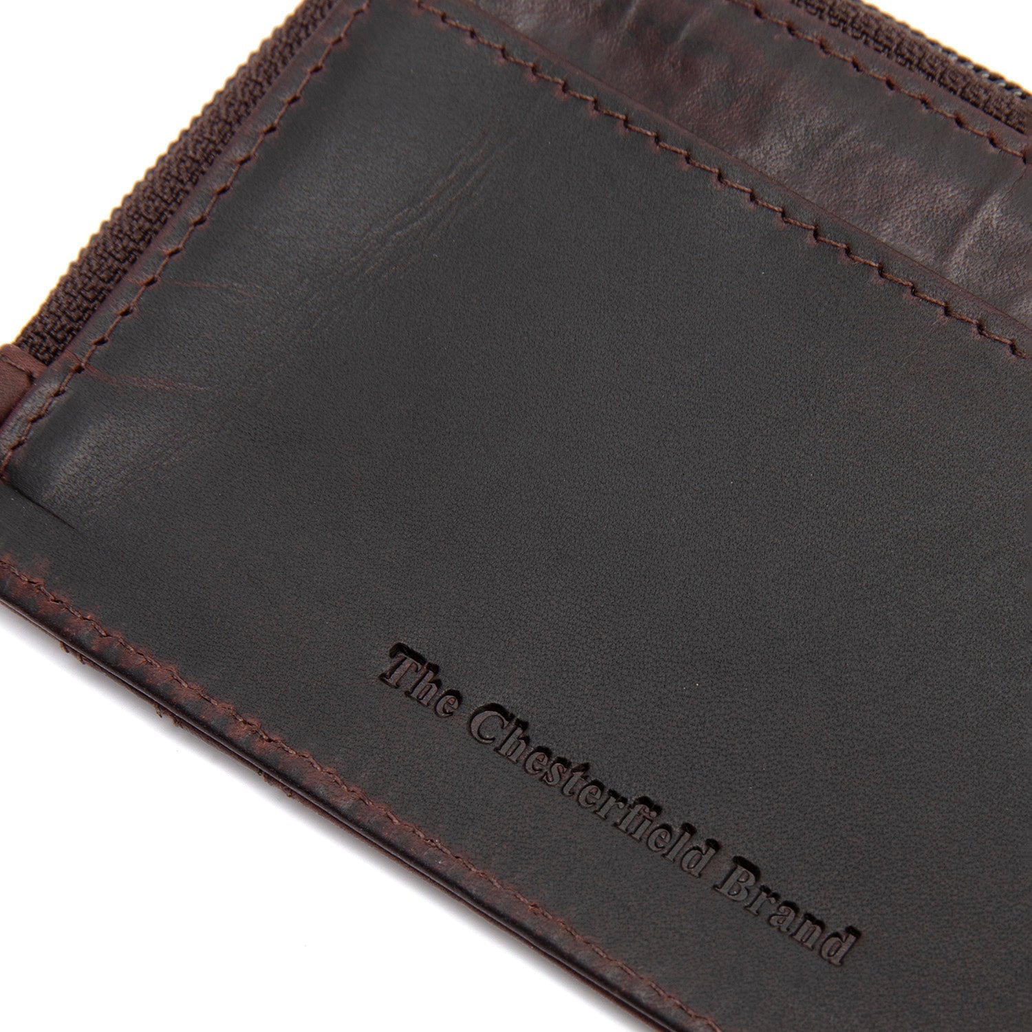 Brown Leather Wallet Livenza, detail view 3