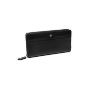 Black Leather Wallet Livorno, front view