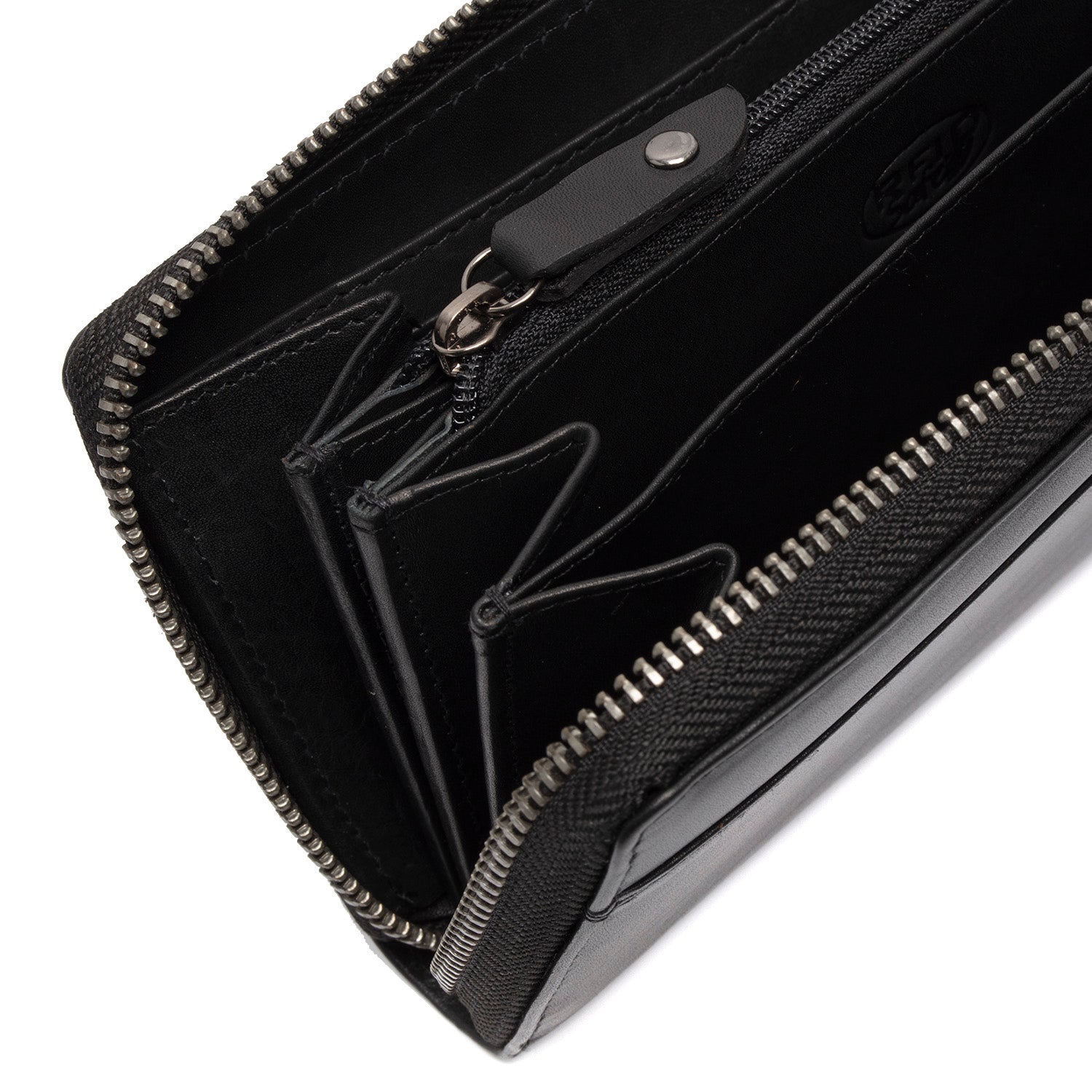 Black Leather Wallet Livorno, product view 2