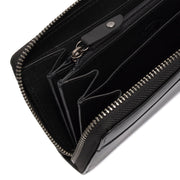 Black Leather Wallet Livorno, product view 2