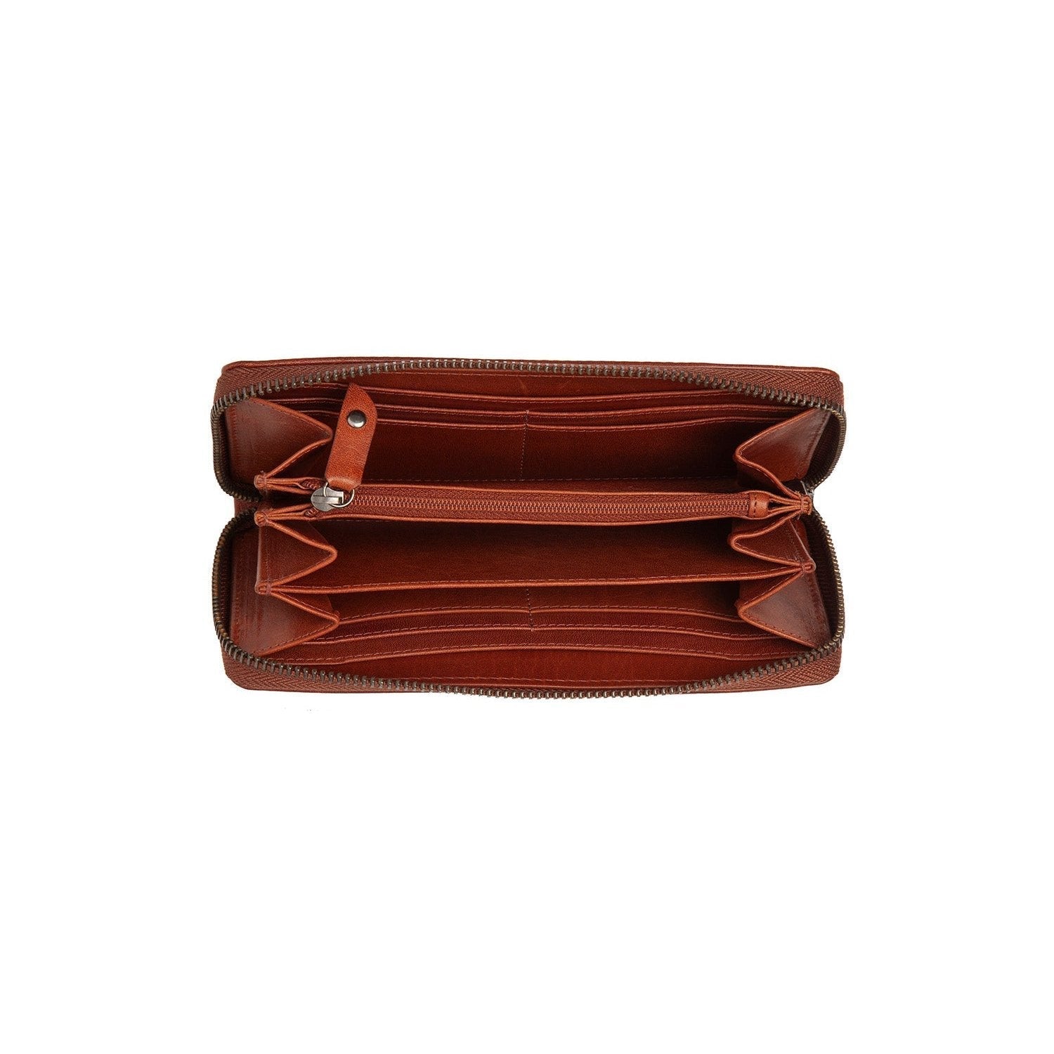 Cognac Leather Wallet Livorno, detail view 3