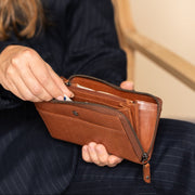 Cognac Leather Wallet Livorno, product view 2