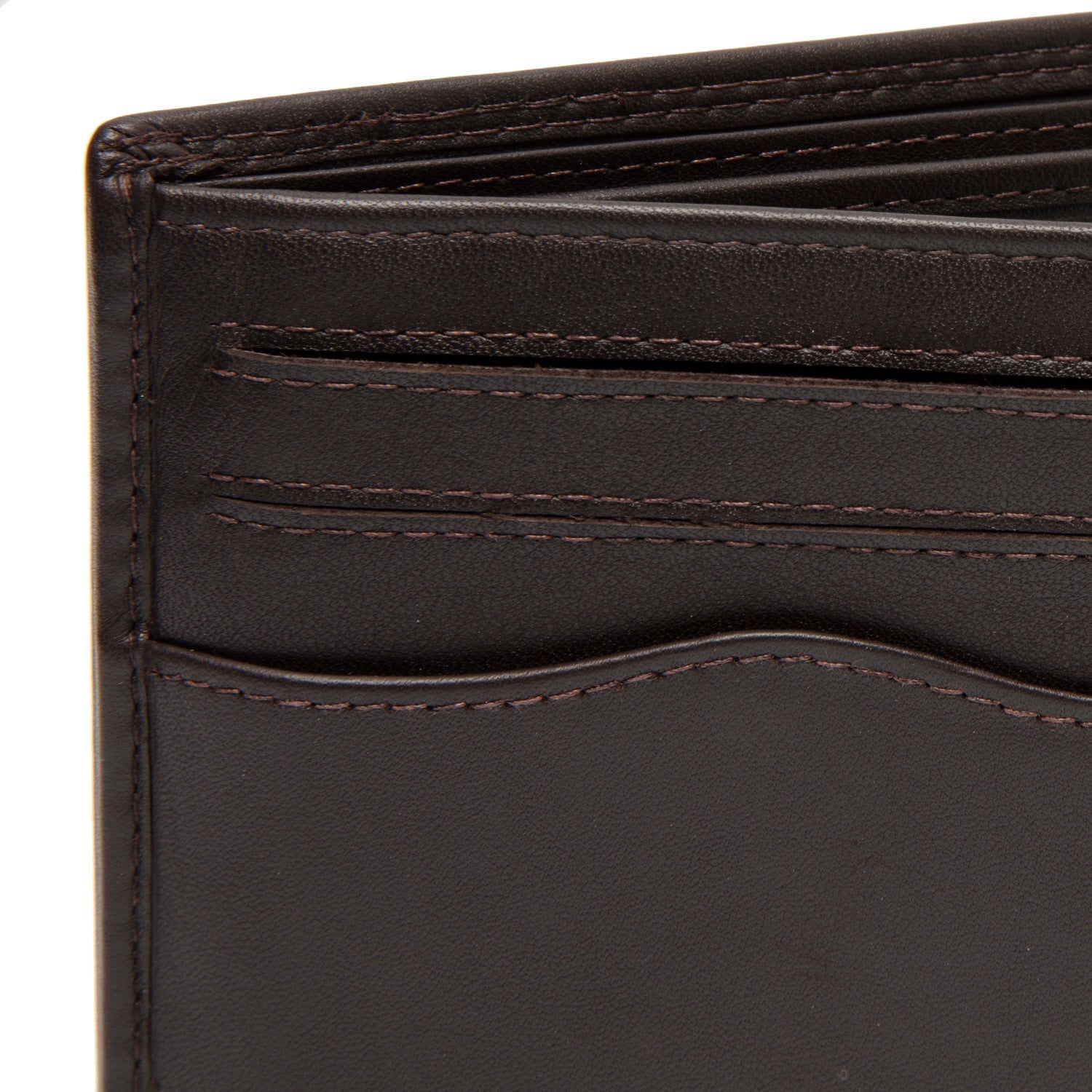 Brown Leather Wallet Lynnwood, detail view 3