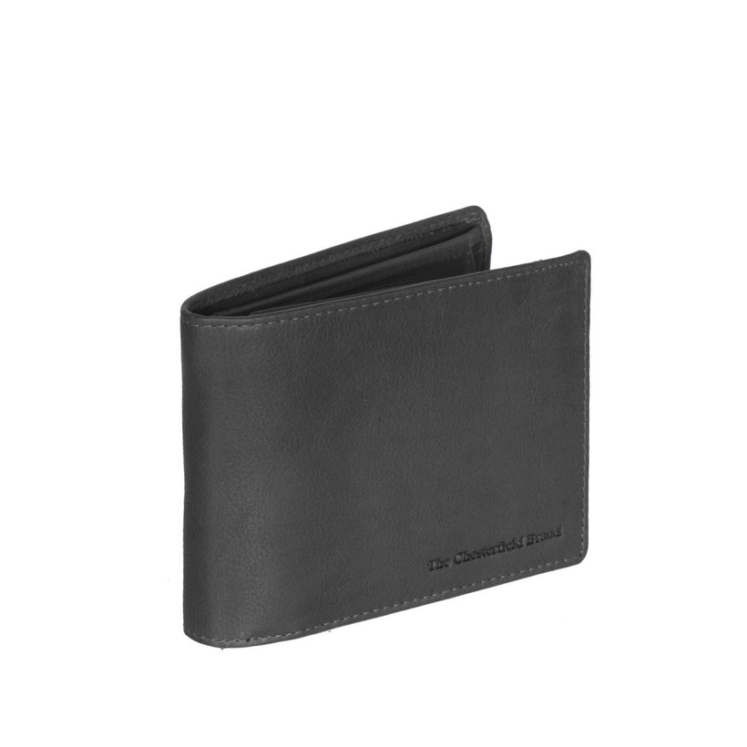 Black Leather Wallet Marion, front view